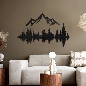 Metal Mountain Wall Art 24" X 20", Mountain Wall Decor, Art Wall Hangings For💝